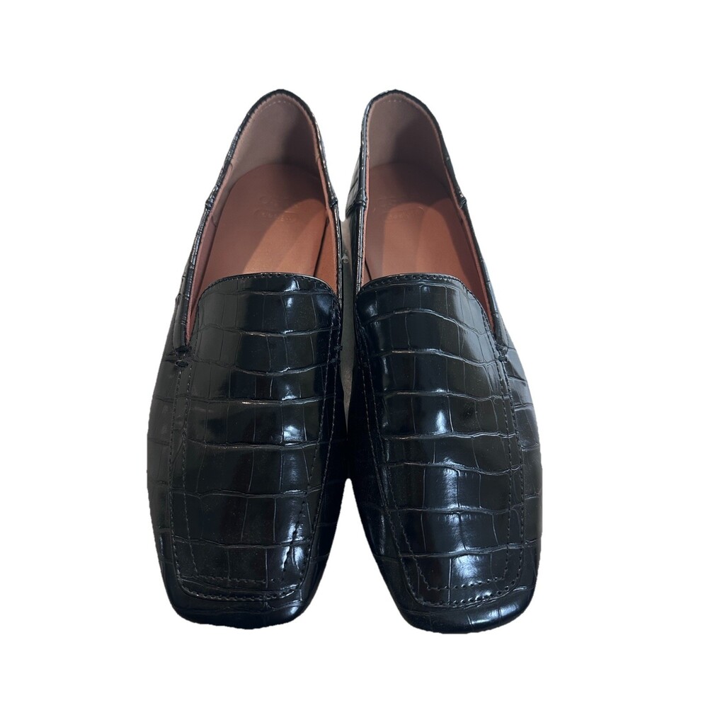 Asos Design Croc Flats Square Toe Shoes Size 6